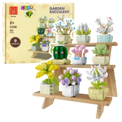 Construction Blocks Set Flowers in Pots 9 pcs 854 pcs.