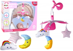 Crib Carousel Battery Operated Universal Clip Plush Pendants Pink