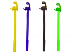 Dinosaur Pen Black Cap Refill Mix Brown Yellow 0.5mm