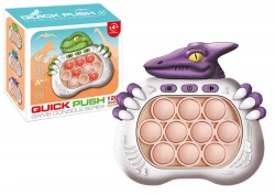 Dinosaur Pop It Sensory Game Battery Powered Lights Sounds Purple
