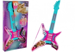Electric Guitar with Lights and Sounds Pink 62cm