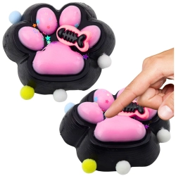 Katzenpfote Anti-Stress Sensorischer Squishy Fisch Schwarz und Rosa