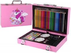 Large Artistic Set in a 145-piece suitcase Pink Unicorn