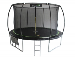 Batuts ar drošības tīklu un kāpnēm 427 cm (14ft) LEAN Sport Max Black-Green