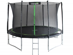 Batuts ar drošības tīklu un kāpnēm 427 cm (14ft) Sport PRO Green