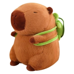 Plush Capybara Plush Toy with Green Backpack 26cm
