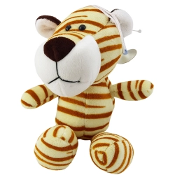 Plush Toy Tiger with Suction Cup Cream 23 x 12 cm