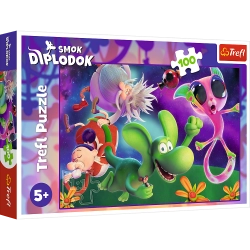 Puzzle - 100 - Diplodocus Dragon and Friends - Human Film Diplodocus Dragon 16486