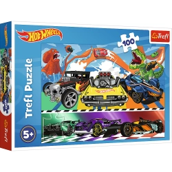 Puzzle - 100 - Speeding cars - Hot Wheels Trefl 16466