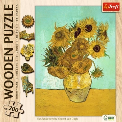 Puzzle - 200 Wooden Puzzle - Sunflowers Trefl 20249