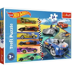 Puzzle - 24 Maxi - Fast Hot Wheels - Mattel Hot Wheels 14362