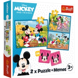 Puzzle - 2in1 + memos - Meet the heroes of Disney Trefl 93344
