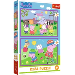 Puzzle - 2x24 - Peppa on the playground - Peppa Pig 34435