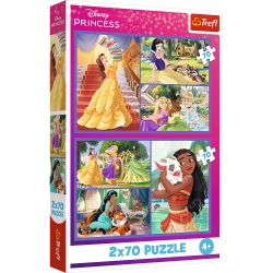 Puzzle - 2x70 - Fairytale Days - Disney Princess 34440