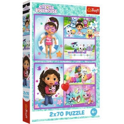 Puzzle - 2x70 - Play with Gabby Trefl 34438