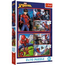 Puzzle - 2x70 - Spider Stories - Disney Marvel Spiderman Trefl 34443