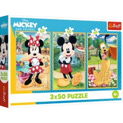 Puzzle - 3x50 - Mice on vacation Disney Trefl 34881