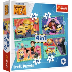Puzzle - 4 in 1 - Crazy Minions Trefl 34648