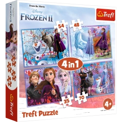 Puzzle - 4in1 - Journey into the unknown / Disney Frozen Trefl 34323