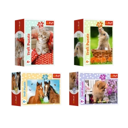Puzzle - 54 mini - Cute animals - Trefl 54195