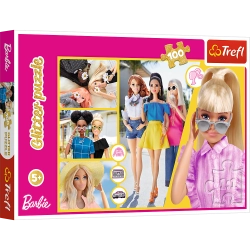 Puzzle - "100 Glitter" - Glitter Barbie Trefl 14830