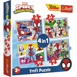 Puzzle - "4in1 (12, 15, 20, 24)" - Ekipa Spiday"a 34611