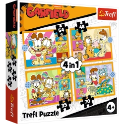 Puzzle 4-in-1 – Garfield Loves Lasagna – Trefl 34673