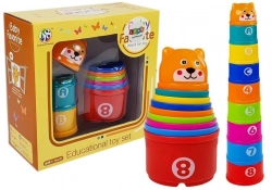 Pyramid Cups for Babies with Numbers