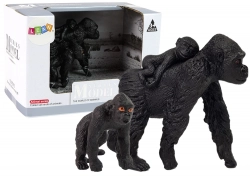 Set of 2 Figures Gorilla with cubs Animals of the World Series
