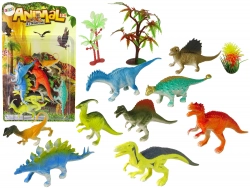 Set of Dinosaur Figures 9 Pieces Colorful