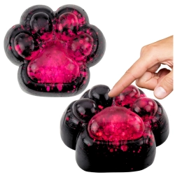 Squishy Cat Paw Anti-Stress Sensory Squishy Black Pink Glitter