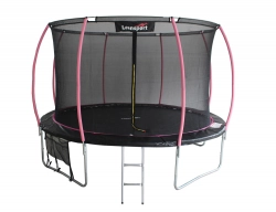 Batuts ar drošības tīklu un kāpnēm 305 cm (10ft) Sport Max Black-Pink