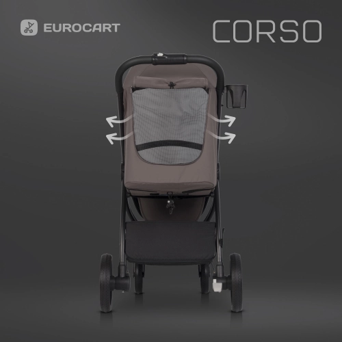 Euro-Cart Corso Taupe Pastaigu rati