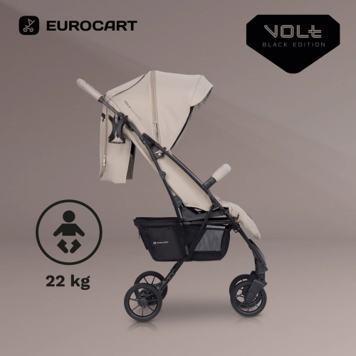 Wózek dziecięcy Euro-Cart Volt Black Edition Fossil