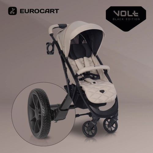 Wózek dziecięcy Euro-Cart Volt Black Edition Fossil