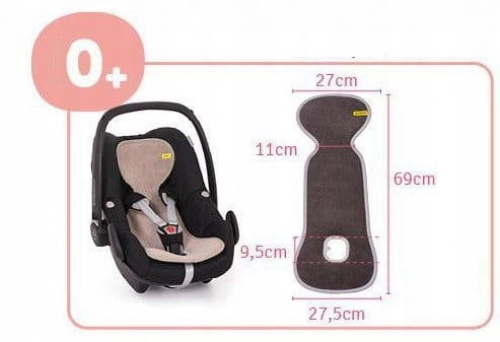 AeroMoov Air Layer pretsviedrēšanas ieliktnis autosēdeklim gr.1 un ratiem Vanilla