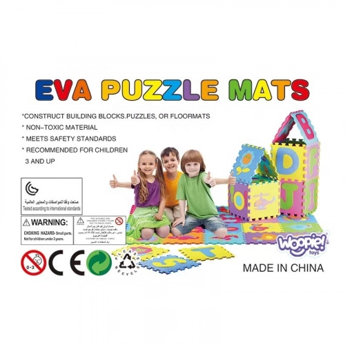 Aktivitātes paklājs Puzzle Woopie Animals 30x30 cm