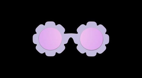Babiators Flower Polaryzacja Lavender Mirrored Lens P-FWR503-S Rozmiar 0-2+ Irresistible Iris