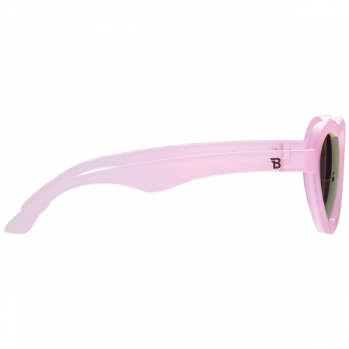 Babiators Heart Frosted Pink Polaryzacja P-HRT503-S Rozmiar 0-2+ Purple Mirrored Lens