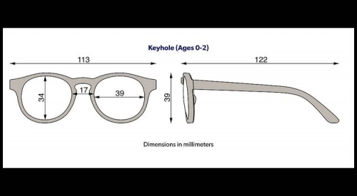Babiators Keyhole O-KEY001-M Smoke Lens Rozmiar 3-5+ Jet Black
