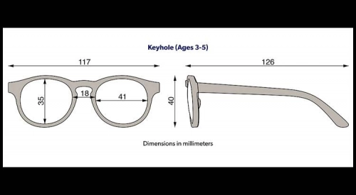 Babiators Keyhole O-KEY014-M Blue Mirrored Lenses Rozmiar 3-5+ Sweet Cream