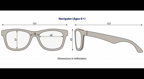 Babiators Navigator O-NAV003-S Smoke Lens Rozmiar 0-2+ Good As Blue