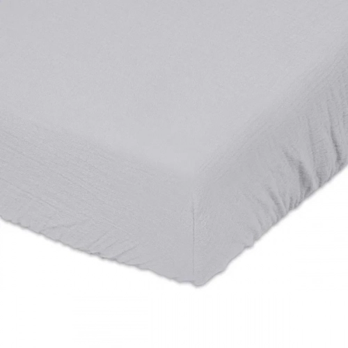 Baby Matex Prześcieradło z Gumką 60x120 Muślin Szare