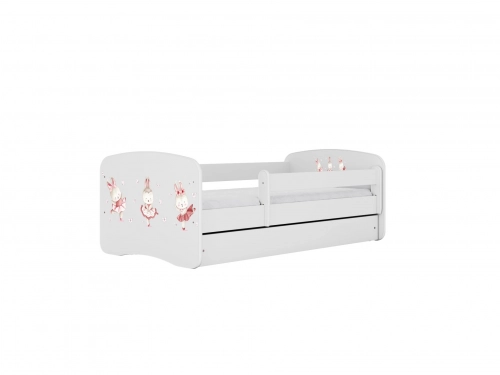 Bed babydreams blue bunnies with butterflies without drawer with mattress 160/80