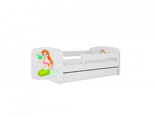 Bed babydreams blue mermaid without drawer with mattress 140/70