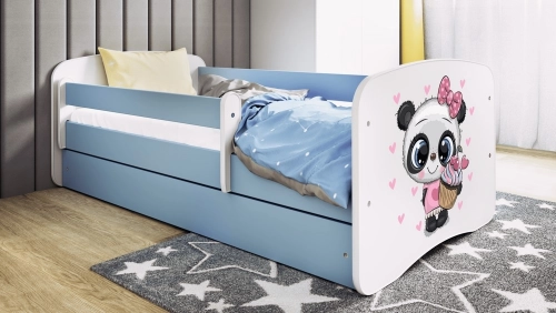 Bed babydreams blue panda with drawer with mattress 140/70