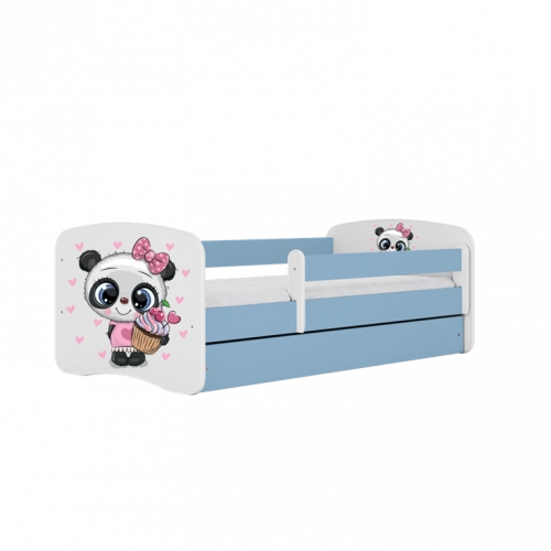 Bed babydreams blue panda without drawer with mattress 140/70