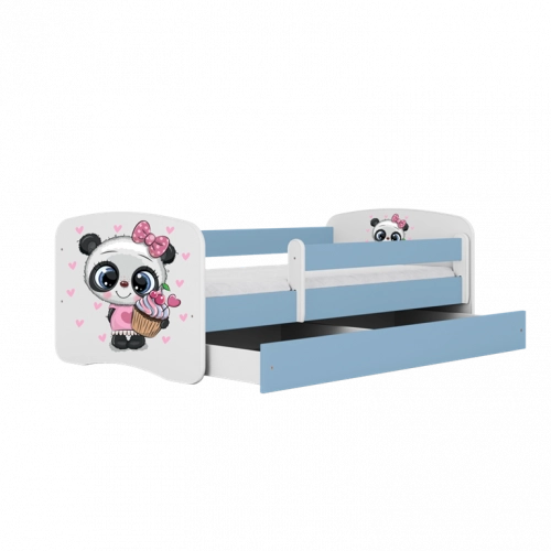 Bed babydreams blue panda without drawer with mattress 140/70