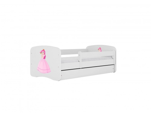 Bed babydreams blue princess without drawer with mattress 140/70
