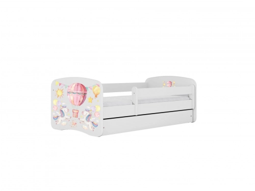 Bed babydreams green balloon without drawer with mattress 140/70